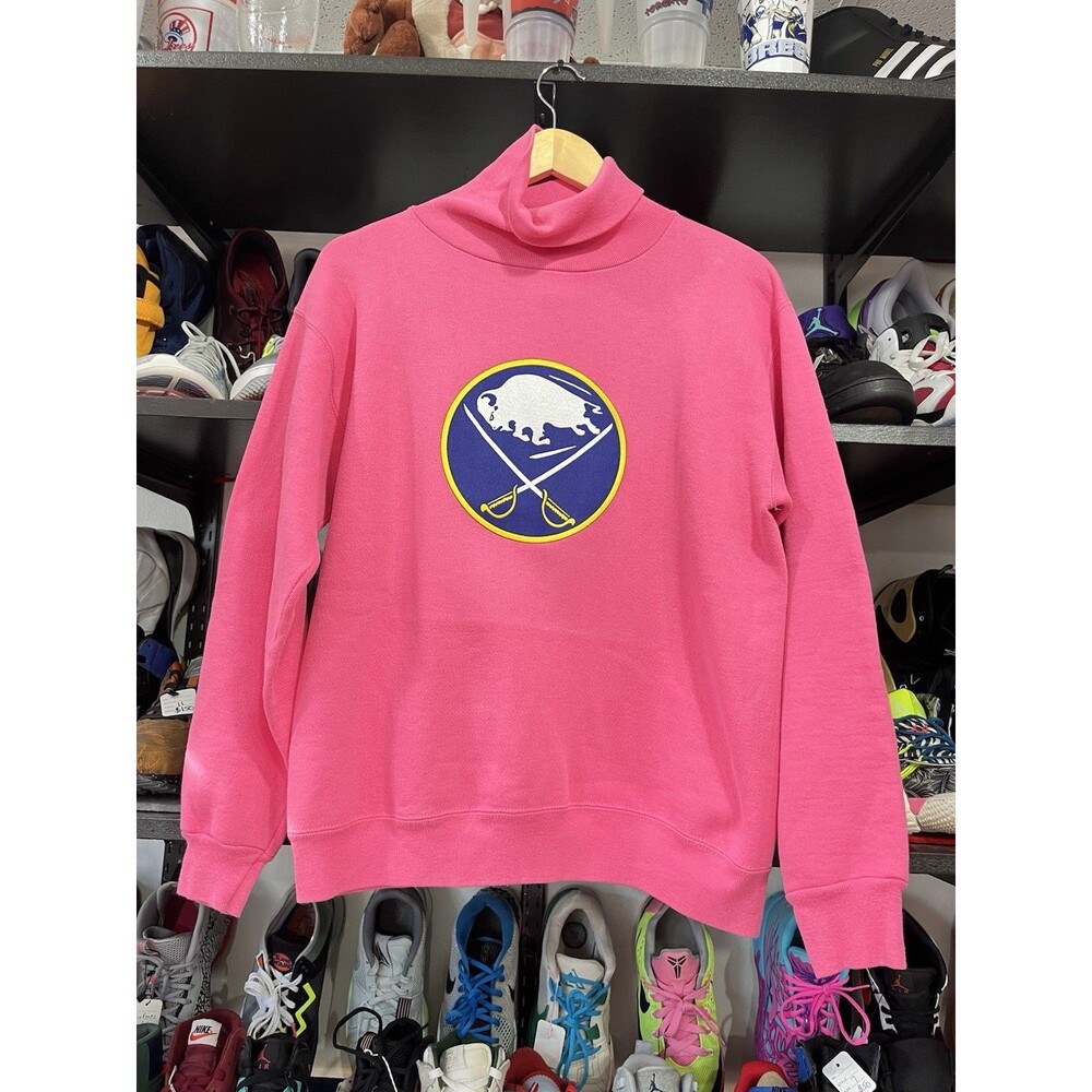 Buffalo Sabres Sweatshirt Pink Rare Vintage 90s NHL Hockey Size medium